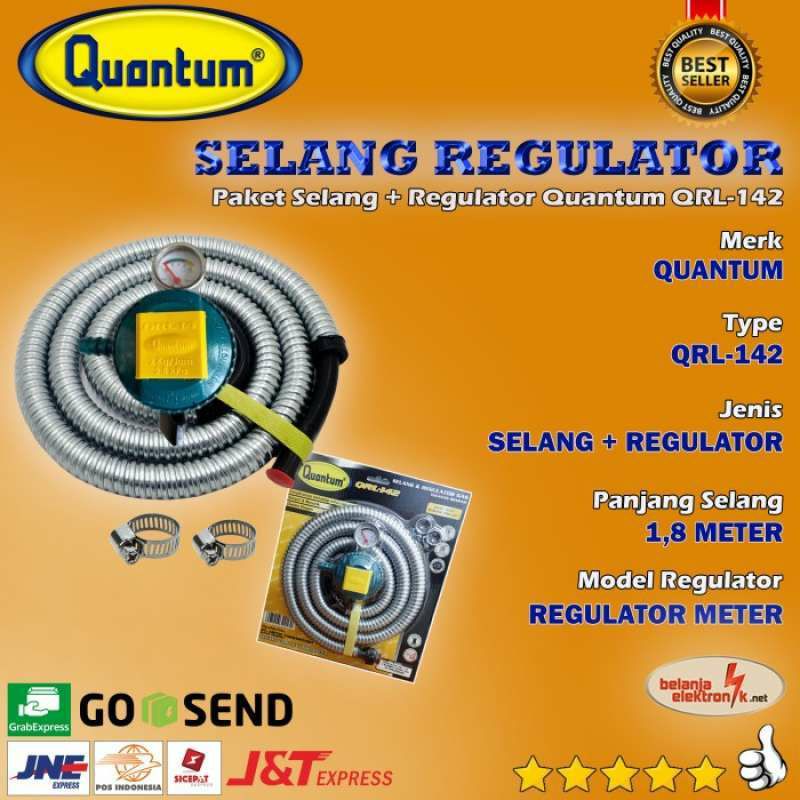 [ ⭐⭐⭐⭐⭐ ] SELANG REGULATOR QUANTUM QRL - 142 pakai kompas meteran lebih pengaman terjamin