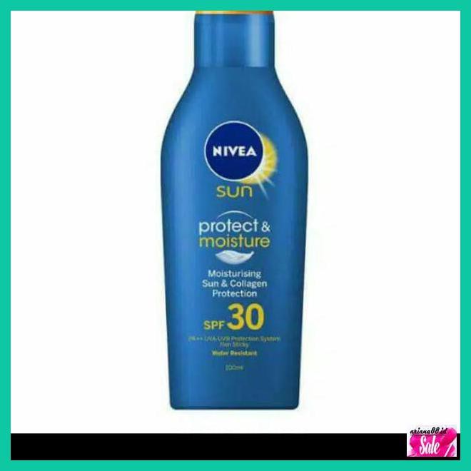 nadabsunblock- nivea sun protect & moisture spf 30 100ml -aslii.