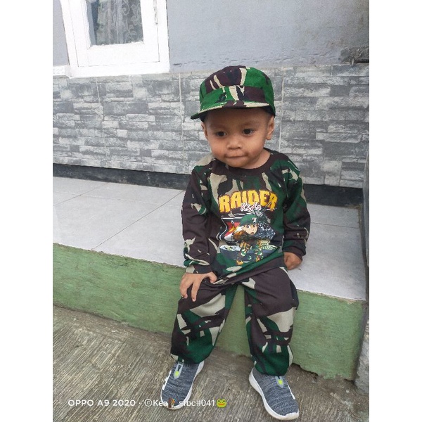 STELAN LORENG ANAK  LENGAN PANJANG  DRIFIT/loreng malpinas/Raider kids/TNI AD kids