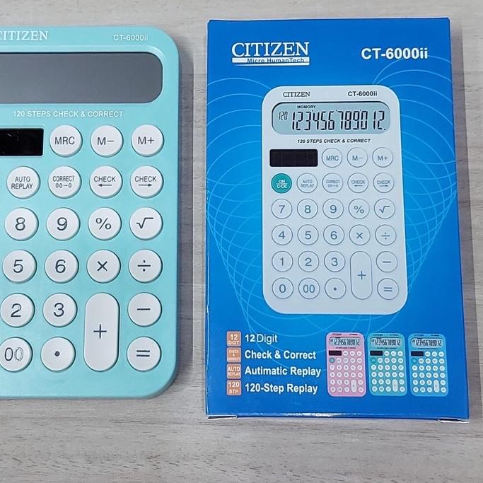 

JNT COD 2.2 KALKULATOR CITIZEN CT 6000 II /6112 /3000II- 12 DIGIT - CHECK AND CORRECT - LAYAR BESAR - KALKULATOR MEJA DAGANG #07