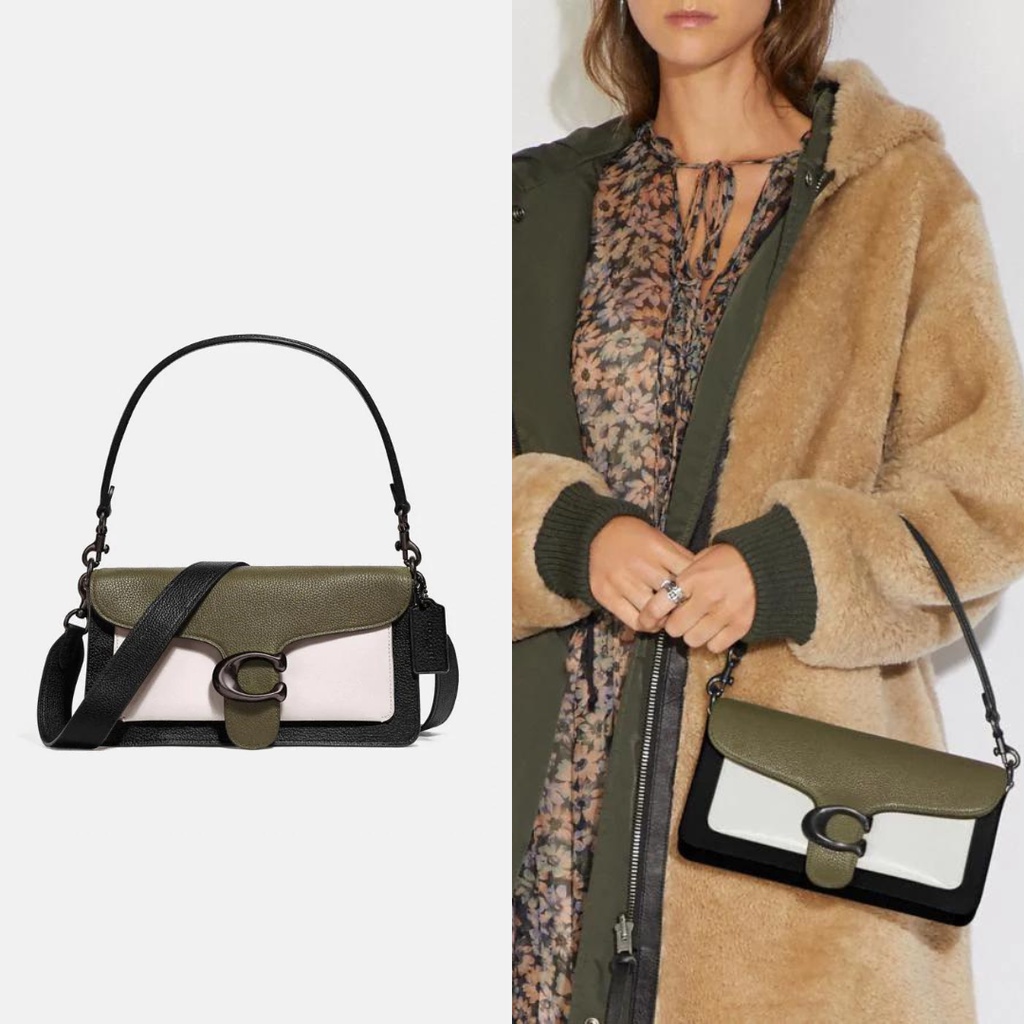 Coach F76105 Tabby Shoulder Bag 26 in Colorblock - Kelp Multi/Pewter