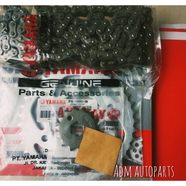 Gear set 1PA gear depan+gear belakang+rantai Yamaha Vixion new NVL NVA asli Sunstar Quality