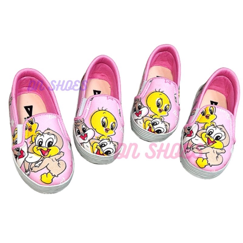 Sneakers Anak Cewek Sepatu Tali Anak Perempuan Motif Unicorn Ungu Cute 1- 7 tahun