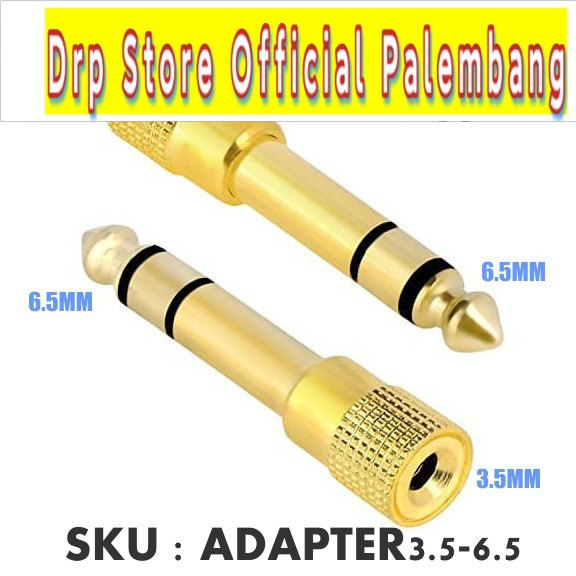 Headphone Jack Adapter 3.5mm 1/8 ke 6.5mm 1/4 Stereo 1PCS