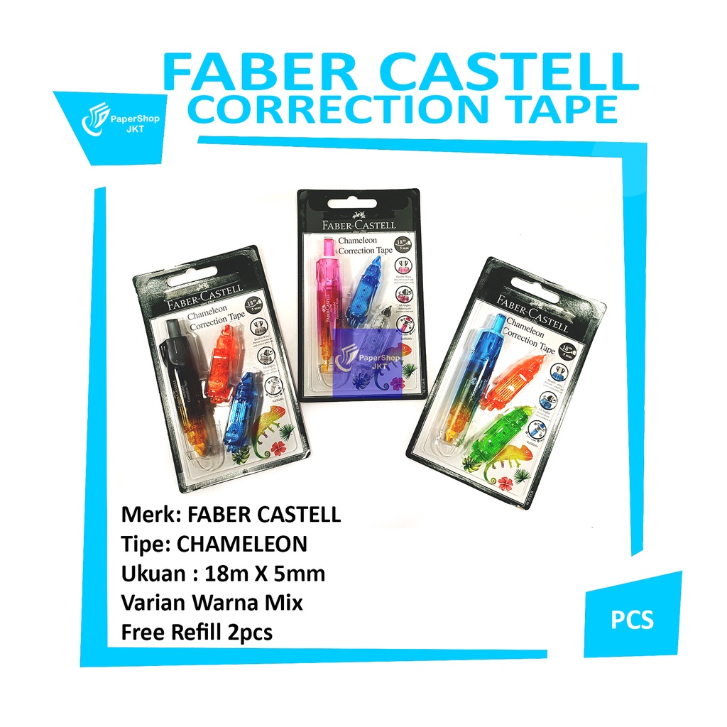 

FABER CASTELL Correction Tape Chameleon 18m x 5mm - Set