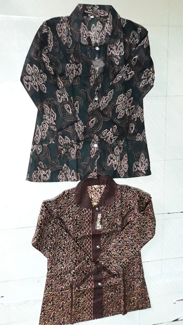 Atasan Batik Wanita Modern Kancing Depan Katun Halus, Jahit Rapih Original Batik Pekalongan
