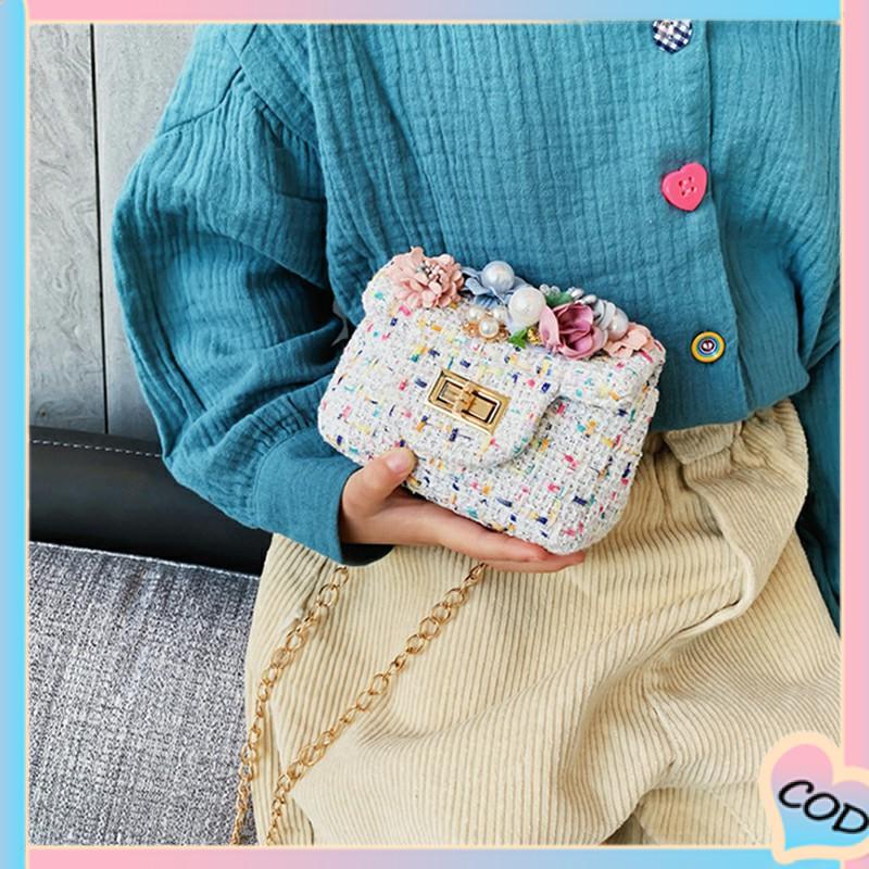 COD❤️ Tas Messenger Satu Bahu Anak Kartun Bunga Lucu Tas Selempang Cocok untuk Semua-A.one