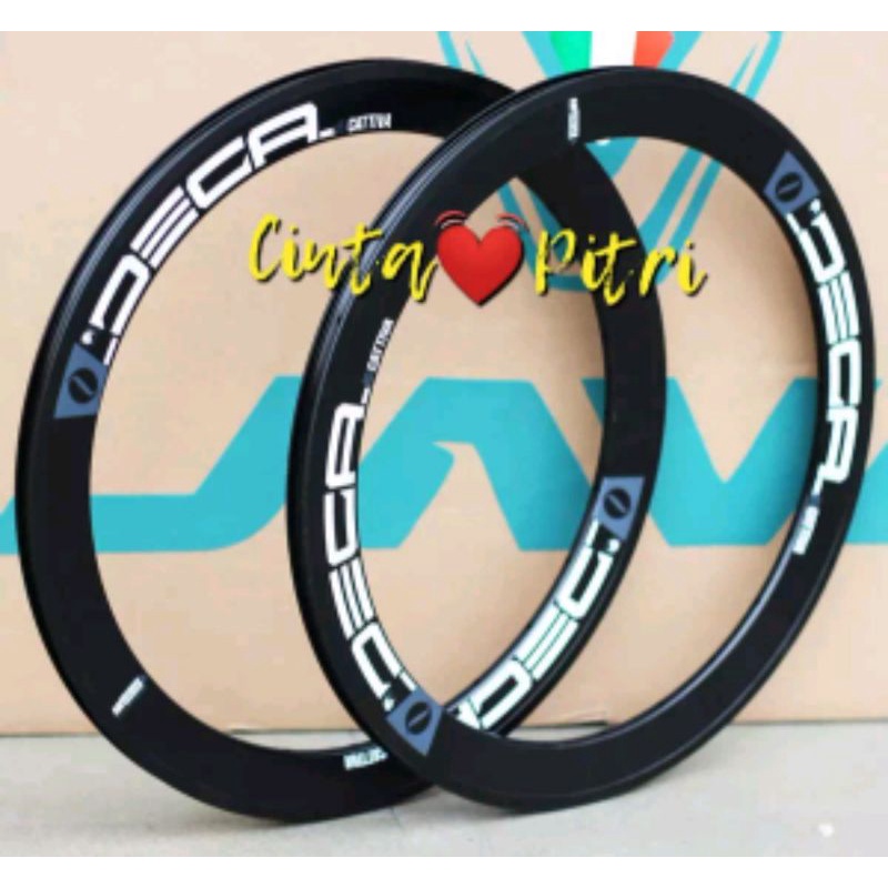 RIMS DECA CATTIVA 20 451 / 20 PLUS ORIGINAL RIM SEPEDA LIPAT MINIVELO NOT WHEELSET SILVEROCK CARBON