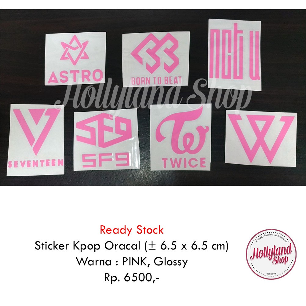 

Sticker Cutting PINK GLOSSY (2pcs) (Astro Twice NCT Seventeen ITZY dll) Unofficial