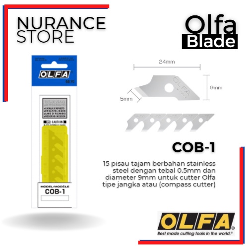 

REFILL BLADE OLFA COB-1 UNTUK CUTTER OLFA CMP-1 CMP-1/DX