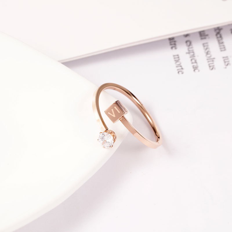 Cincin Titanium Mini Korea Wanita CK115 warna bisa untuk cincin kawin nikah fashion simple