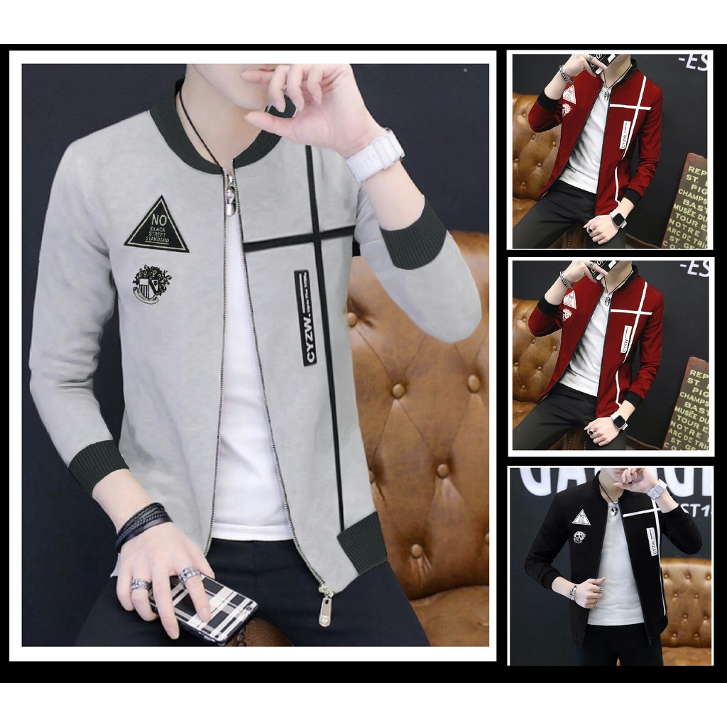 JAKET PRIA UPDATE ZIPPER SLETING SLIM GAYA KOREA / JAKET BASEBALL / JAKET SLETING / JAKET ZIPPER / J
