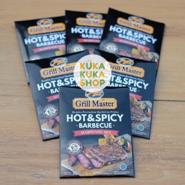 

Grill Master Hot & Spicy BBQ Bumbu Marinade / Marinasi Beef 30gr Original