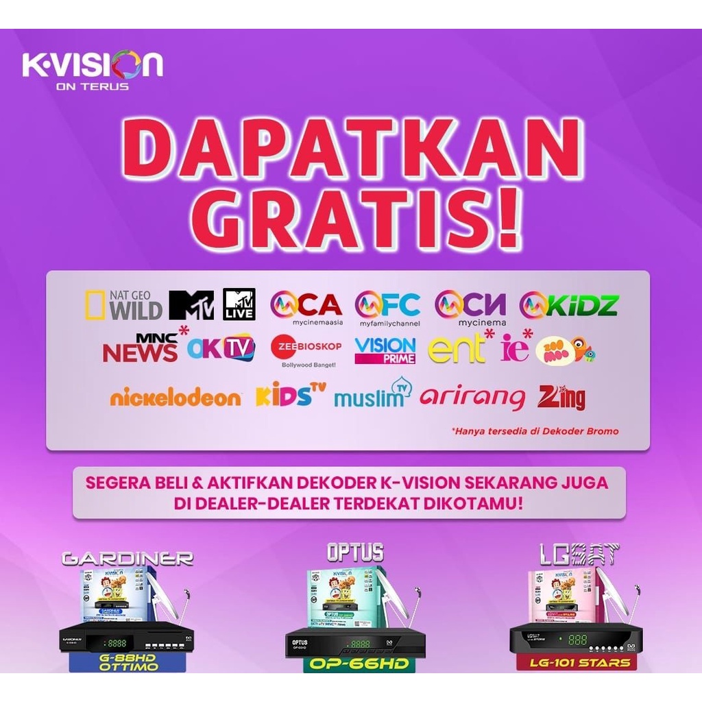 Receiver K Vision GOL GARDINER OTTIMO G-88 HD isi Saldo 50 rb HDMI Atau RCA