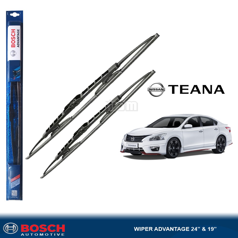 Bosch Advantage / Karet Wiper Mobil Nissan Teana 24&quot; dan 19&quot; (Sepasang) / Wiper Nissan Teana / DSM