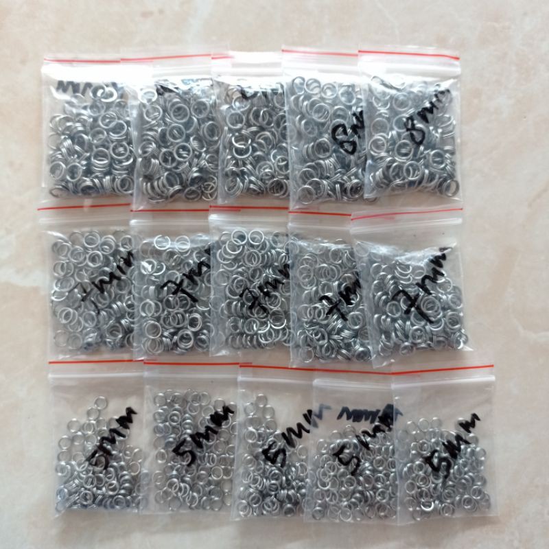 split ring isi 100pcs untuk frog / minow / metal jig