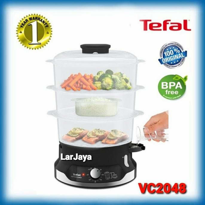 TEFAL FOOD STEAMER ULTRA COMPACT VC2048 | KUKUSAN LISTRIK TEFAL VC2048