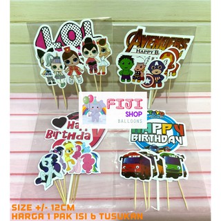 Cake Topper Unicorn  Set Hiasan  Kue  Ultah  Topper 