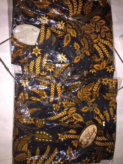 Kemeja Batik Pria Lengan Panjang M, L, Xl, Xxl Manggar