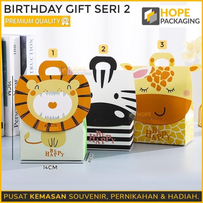 

3 Pcs Paper Box Ultah Kids Bentuk Tas Gift Box Dus Bungkus Kado Hadiah 088