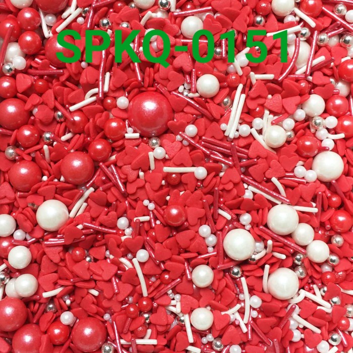 

SPKQ-0151 SPRINKLES SPRINKLE SPRINKEL 250GR MUTIARA MIX HATI MERAH DISKON GEDE