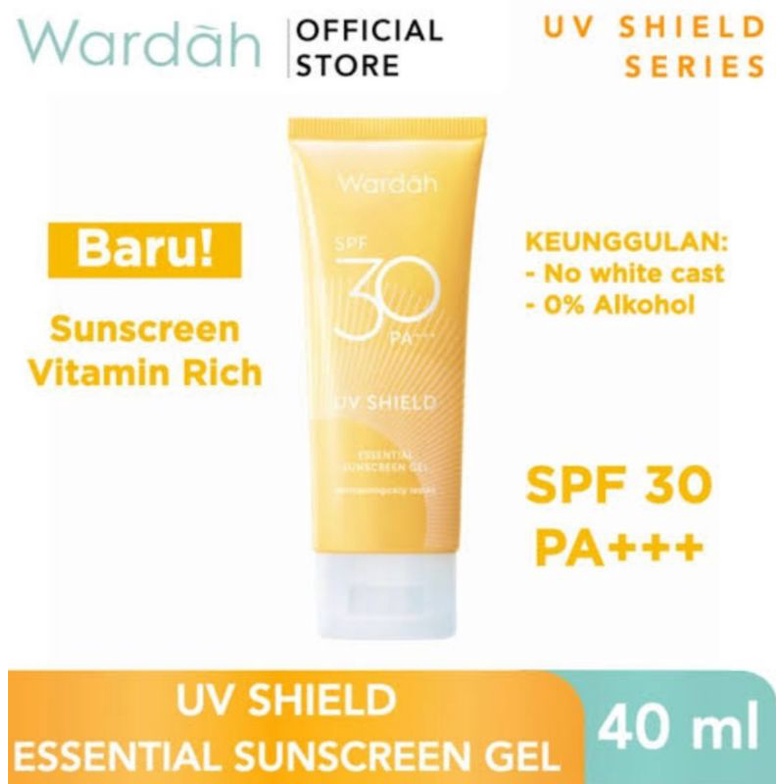 [NEW PACKAGING SPF 35 KUNING] Wardah UV Shield SPF 35 PA +++ Essential Sunscreen Gel 40ml