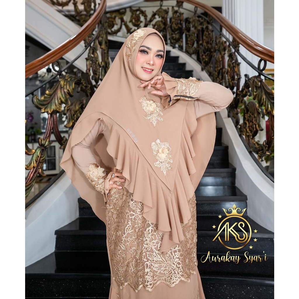 Gamis Syari Set Rodhiyah Mocca By Aurakay