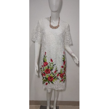 Party Dress XXL - brokat full bordir timbul big size