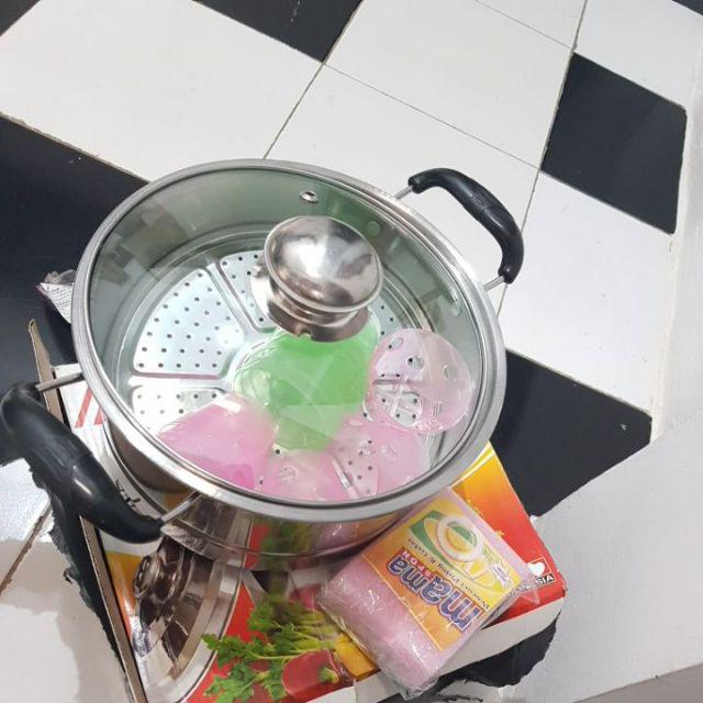 Panci Kukus /dandang Langseng Panci Serbaguna Panci Multifungsi Steamer Stainless Muliya 22 Cm