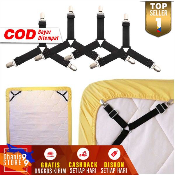 Penjepit Ujung Sprei Kasur Bed Clip Holder Penjepit Seprei Bedcover Perlengkapan Seprai Kamar Tidur