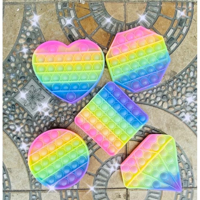 (TERBARU) POP IT PASTEL SERI GLITER POP IT GLITER BARU-1