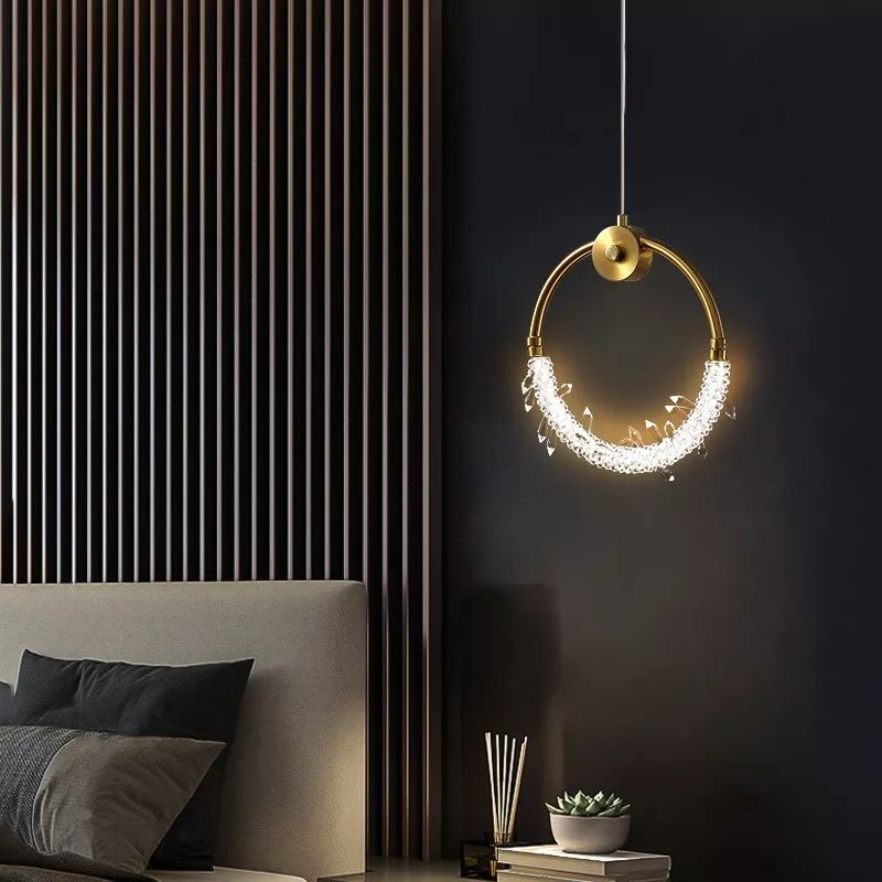 Lampu Gantung Hias Gold Ring Premium Chandelier Luxury Design Home