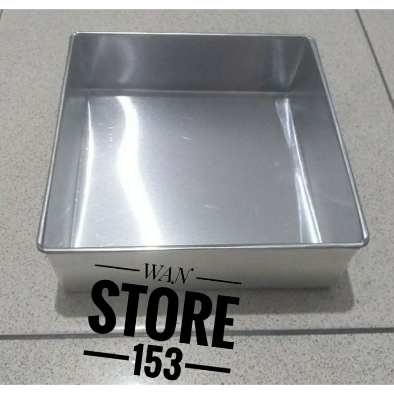 Loyang cetakan kue kotak persegi alumunium 14cm