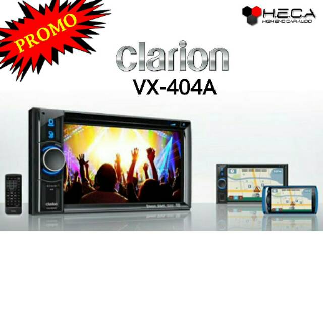 Clarion VX-404A Tape Mobil VX404A Double Din VX 404A Head Unit Audio