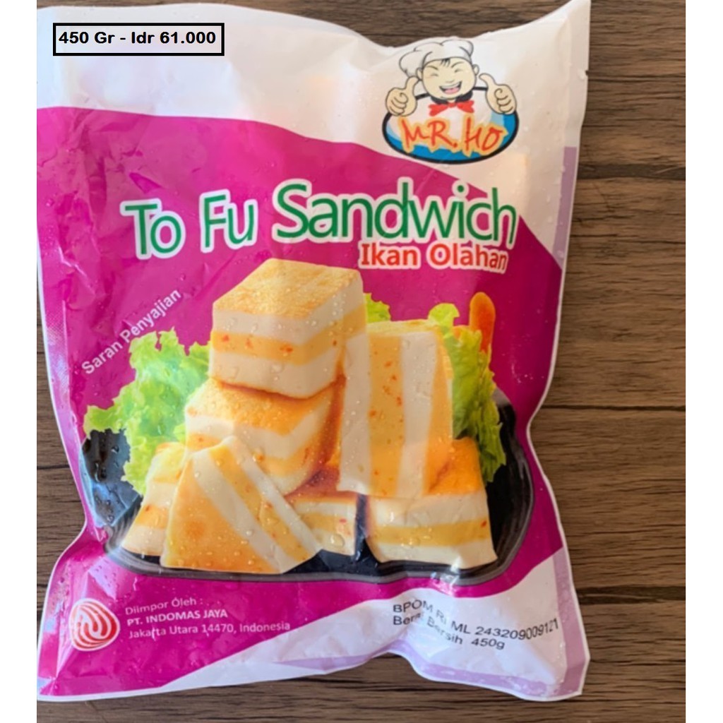 Mr.Ho To Fu Sandwich 450Gram / Bakso Tahu Suki