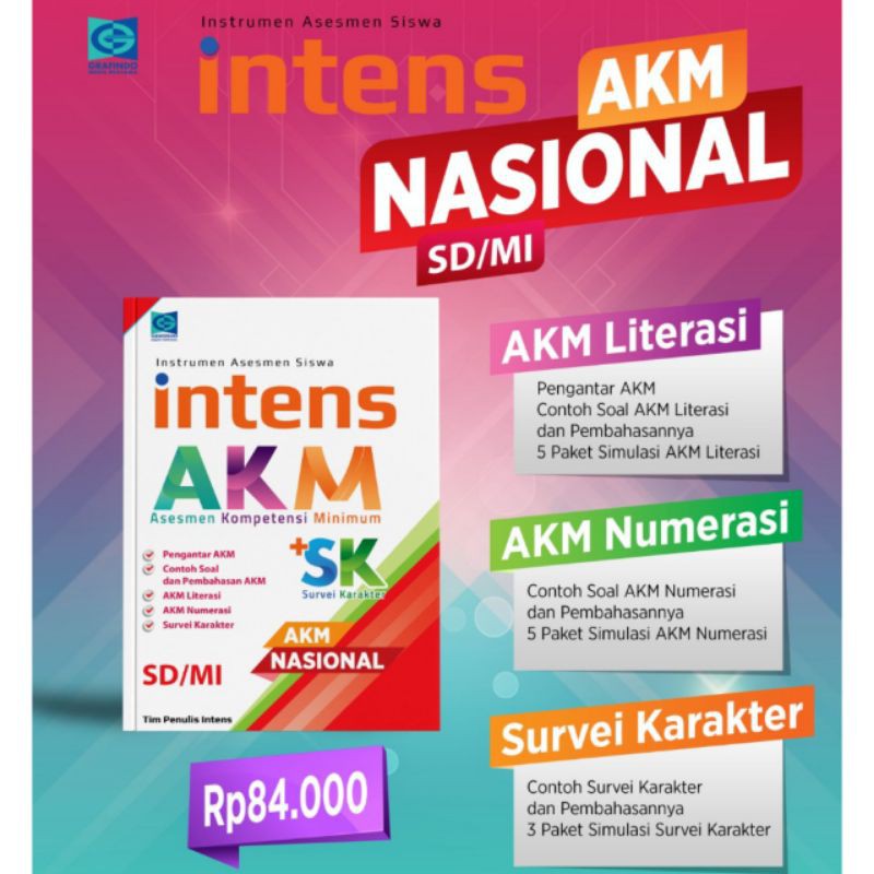 Buku Intens Akm Nasional Sk Sd Mi Grafindo Asesmen Kompetensi Minimum Shopee Indonesia