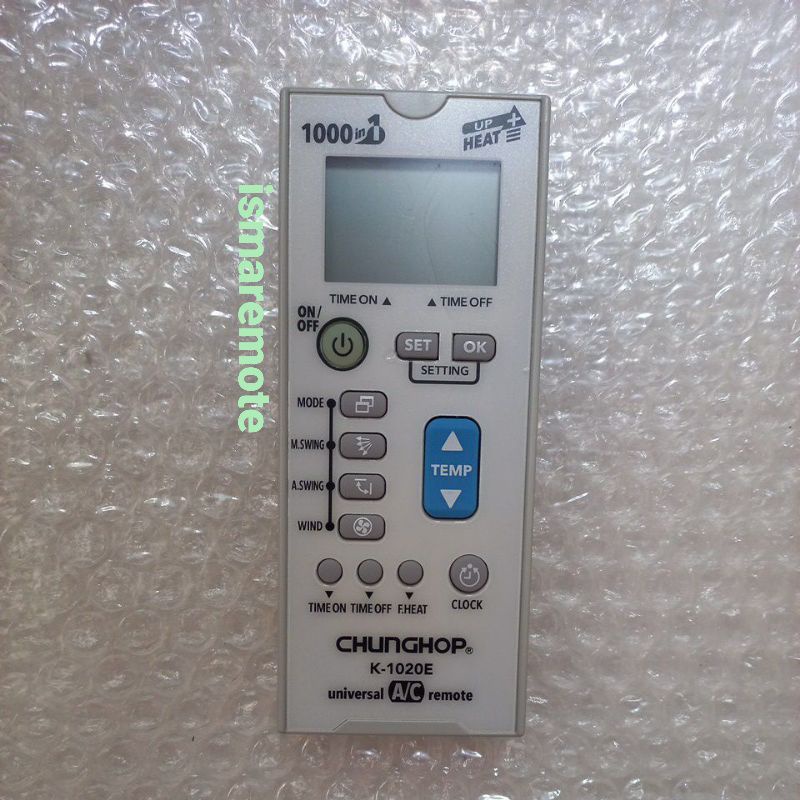 REMOTE REMOT AC MULTI UNIVERSAL CUNGHOP K1020E