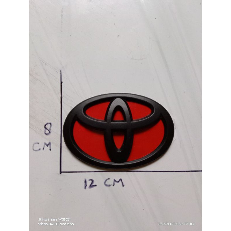 Logo Grill hitam doff begron merah avanza vvt-i / lama