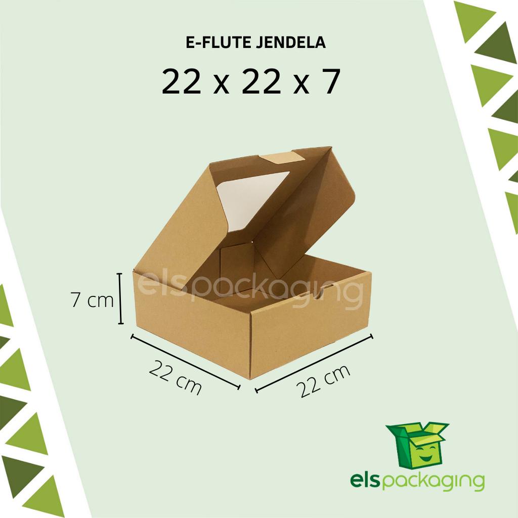 

Dus Eflute Premium Die Cut Jendela eflute packaging olshop dus nasi dus catering eflute dus hampers souvenir box eflute murah 22x22x7
