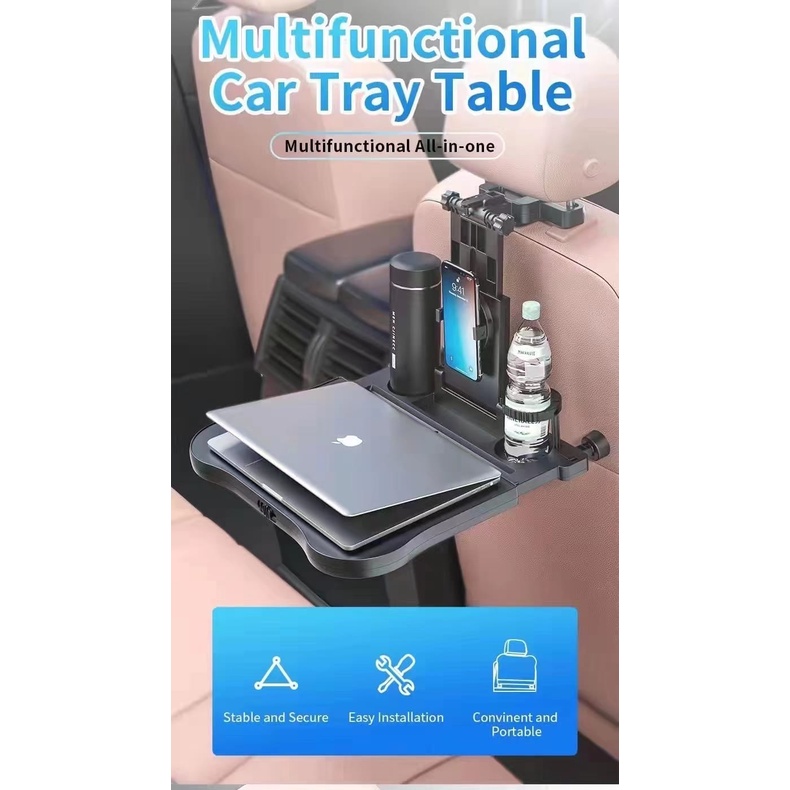 CAR HOLDER MEJA MOBIL LIPAT LAPTOP TABLET UNIVERSAL TOYOTA HONDA CAR TRAY FOLD SlIDING