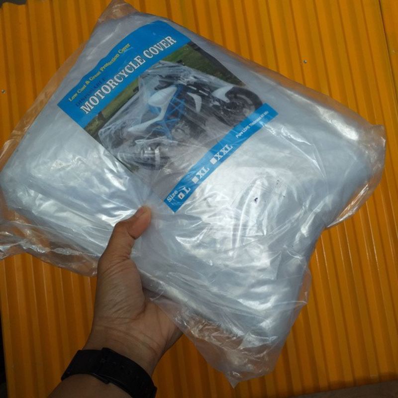 Cover Motor Transparan Plastik / Plastic Cover murah grosir