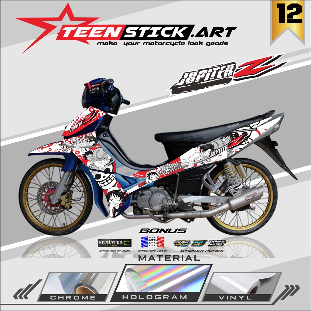 STRIPING JUPITER Z BURHAN - STRIPING HOLOGRAM YAMAHA JUPITER Z BURHAN 2006-2009 ONE PIECE