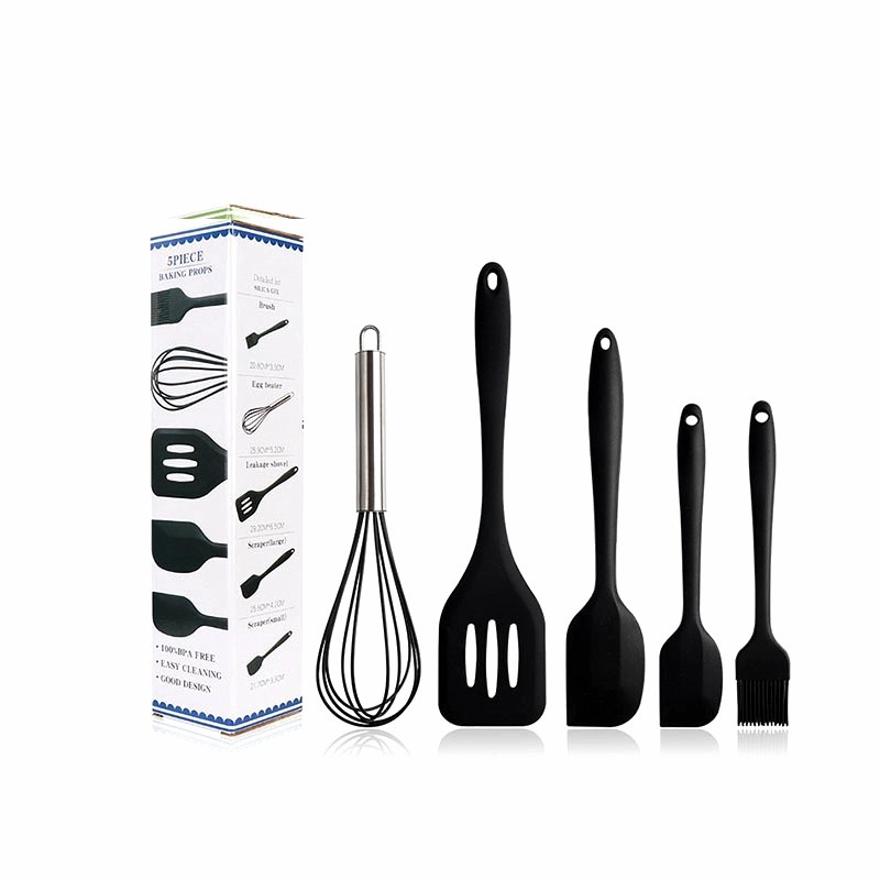 Spatula Set Silicon 5 Pcs Tahan Panas Kitchen Utensil Sutil