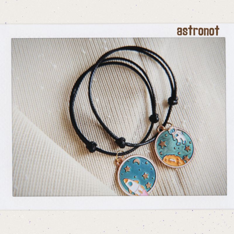 Gelang Charm Ikan , Paus , Butterfly , Moon , Mermaid , Rabbit Tali Waterproof Bisa couple