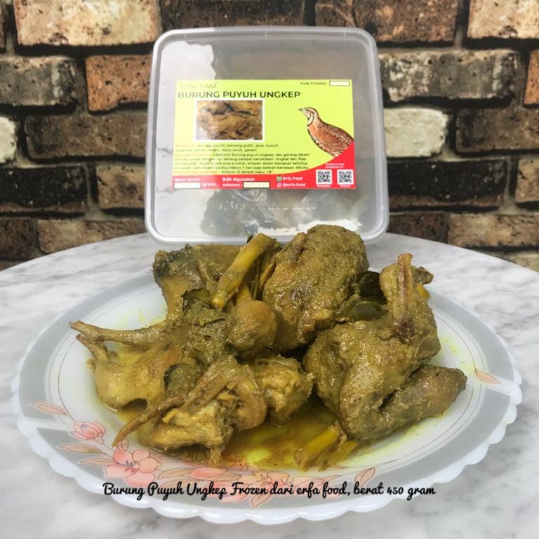 1 Paket Burung Puyuh Ungkep Frozen SIAP GORENG 450g