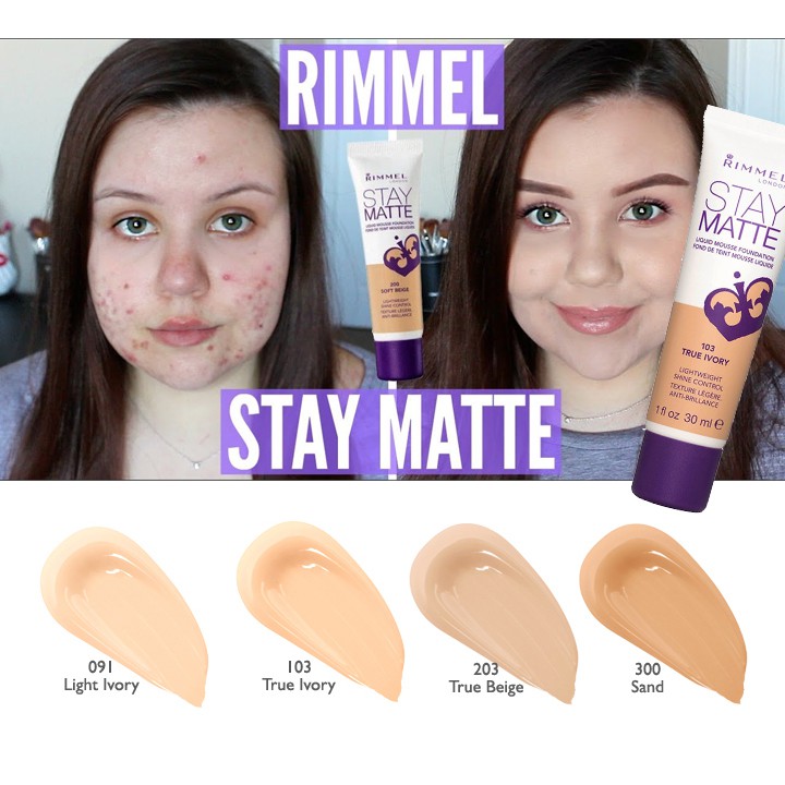 Rimmel London Stay Matte Foundation Shades