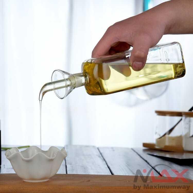 Tempat Minyak Bumbu EASYCOOK Botol Minyak Olive Oil Borosilicate Glass Botol Minyak Kaca Borosilikat Tinggi Botol Minyak Tahan Bocor Rumah Tangga Botol Minyak Kedelai Dapur Botol Pencampur Cuka Glass Olive Oil Bottle Transparent Vinegar Bottle Dispenser