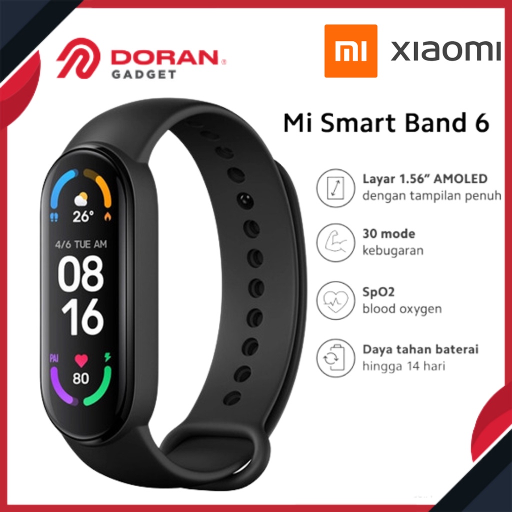 Xiaomi Mi Smart Band 6 Smart Band Watch - Garansi Resmi TAM