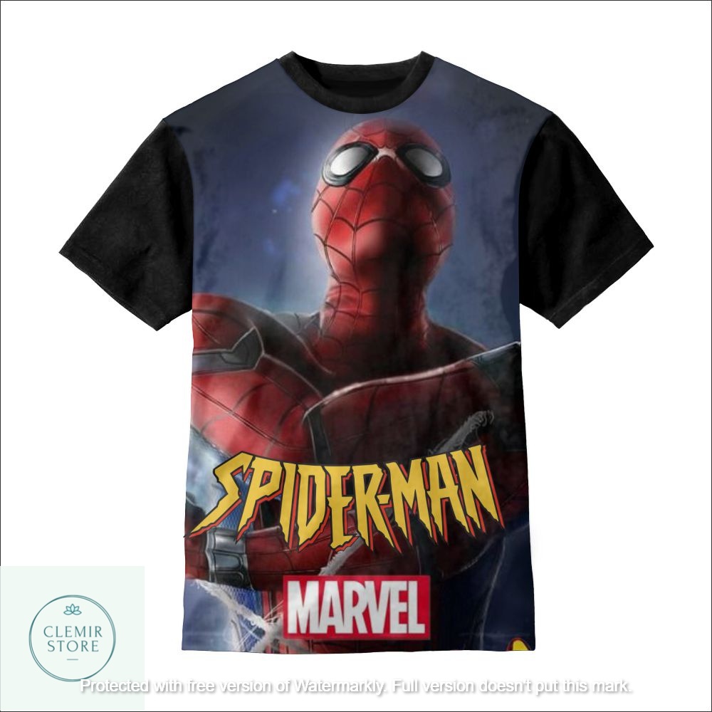 Kaos 3D Anak | Baju Printing - Baju Spiderman (Spiderman Marvel Idea) Untuk Usia 1-12 Tahun