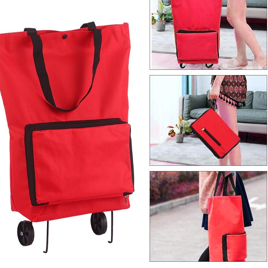 Terbagus.. Tas Troli Portable Serbaguna / Tas Belanja Lipat Roda